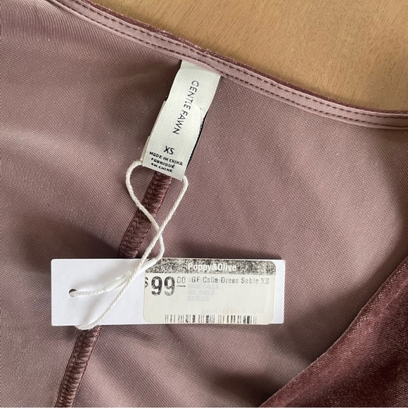 Gentle Fawn Velvet Long Sleeve Dress in Rich Mauve - Picture 6 of 10